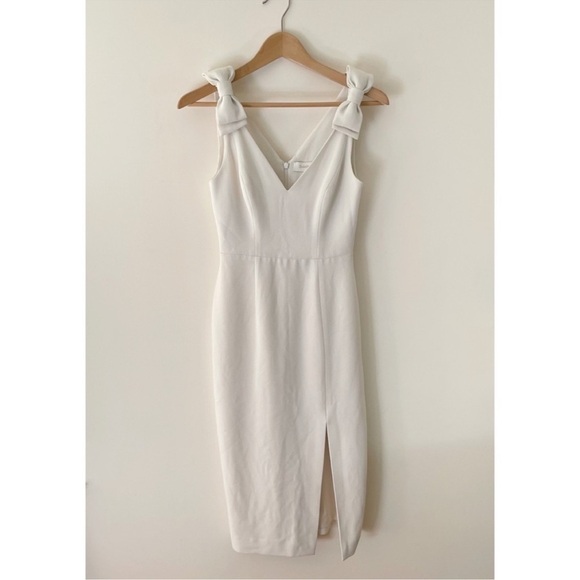 Zimmermann Espionage Sleeveless Bow Dress in Pearl - Picture 3 of 10